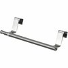Basicwise Chrome Over the Door Extendable Towel Holder Rack for the Kitchen, Vanity, and Bathroom QI004451